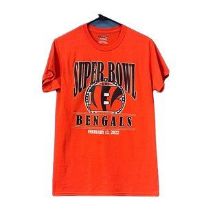 NFL Football Cincinnati Bengals Super Bowl LVI 2022 Orange Shirt Men Small